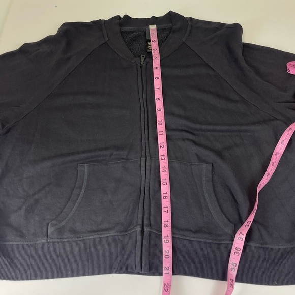 SKIMS Modal French Terry Shrunken Full Zip Light Sweatshirt Womens 2X Gray - Picture 9 of 9